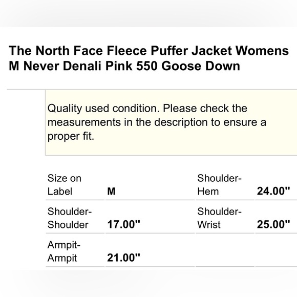 The North Face Fleece Puffer Jacket Women’s M Never Denali Pink 550 Goose Down - Picture 12 of 12